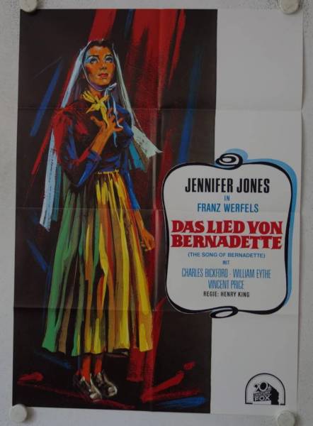 Das Lied von Bernadette originales deutsches Filmplakat (R70s)